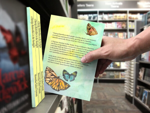 Book Mockup-chasing butterflies in the sunlight